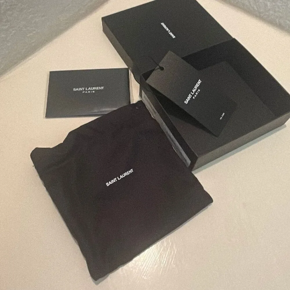 Saint Laurent Small Gift Box & Dust Bag Black Storage Minimalist Luxury Display
